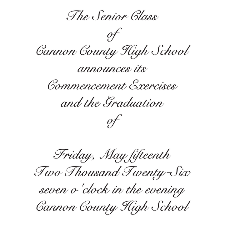 Announcement Package A | Cannon Co High School