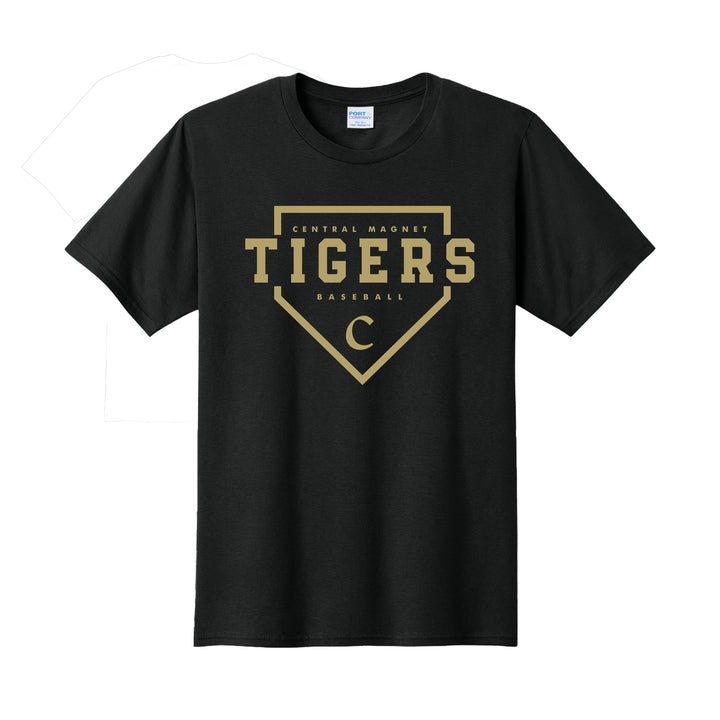Central Magnet Baseball Homeplate Short Sleeve T-shirt