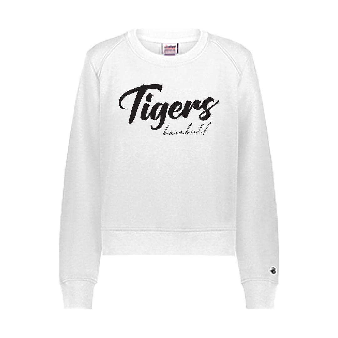 Central Magnet Tigers Script Crop Sweatshirt | Adult Women's