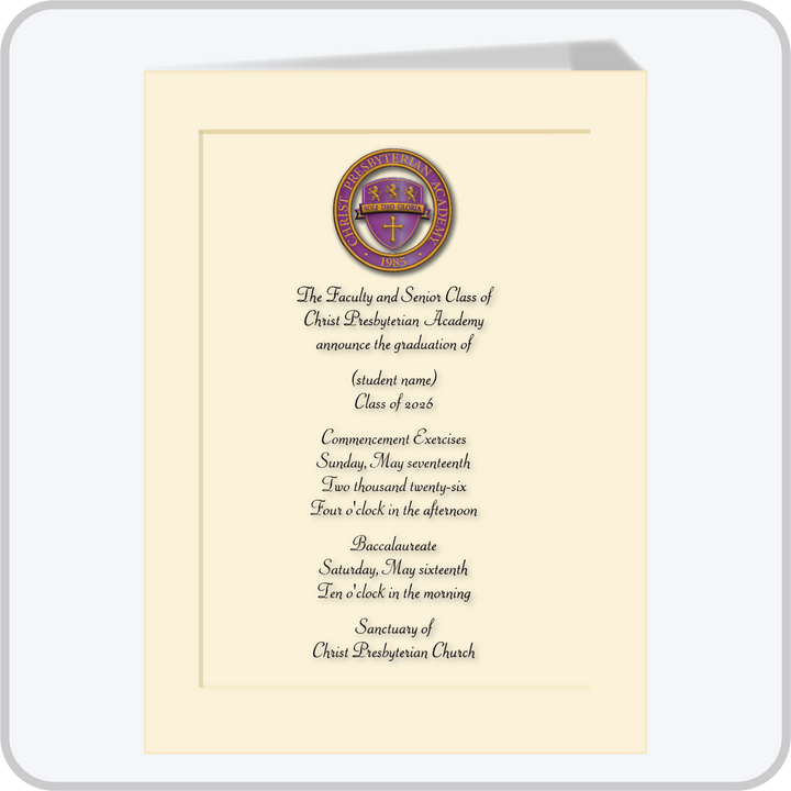 10 Pack Announcement with Envelopes | Christ Presbyterian Academy