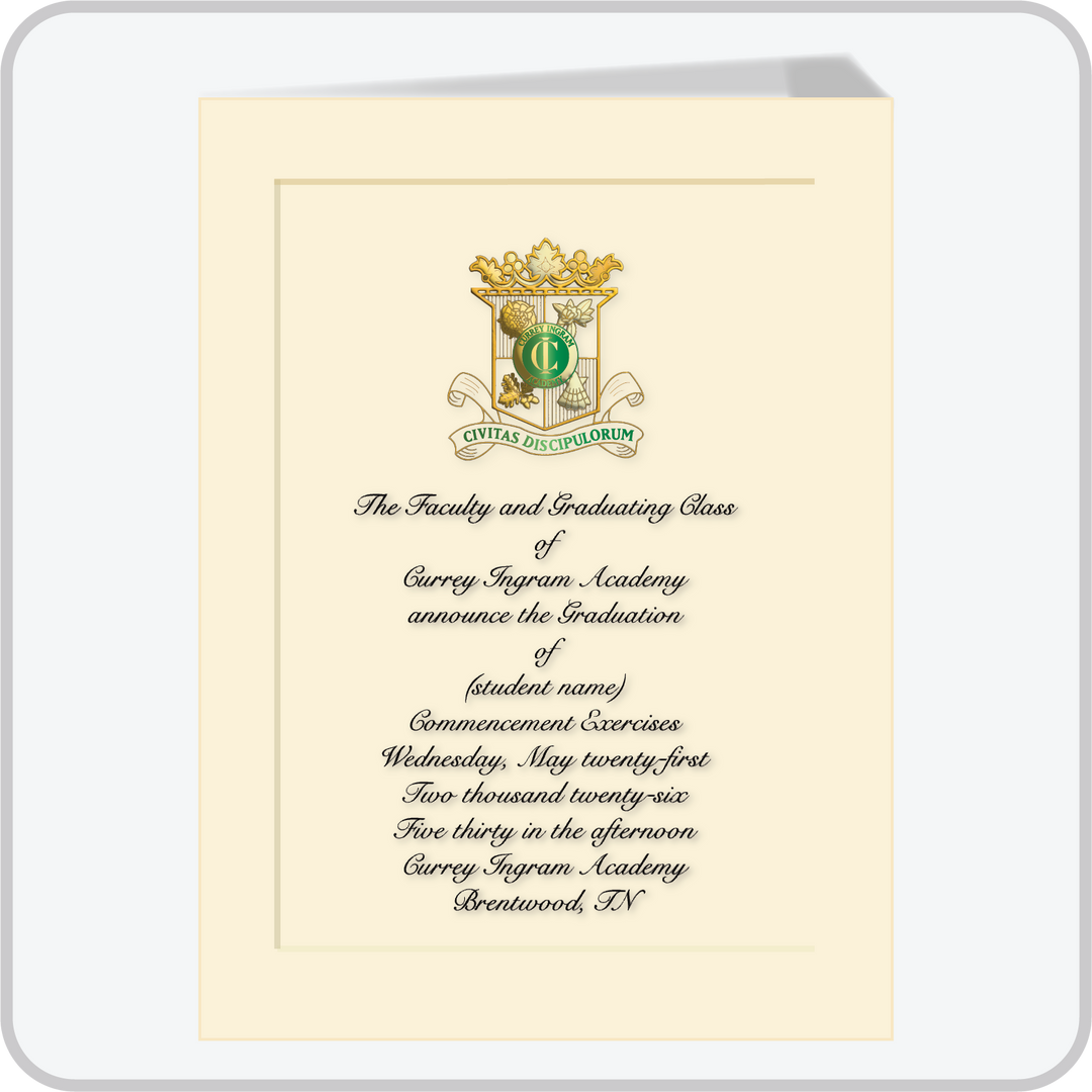 Announcement Package B | Currey Ingram Academy