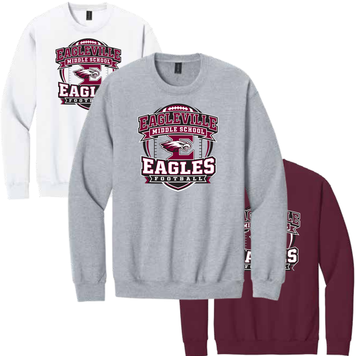 Middle School Roster Softstyle Crewneck Sweatshirt | Eagleville Football 2026