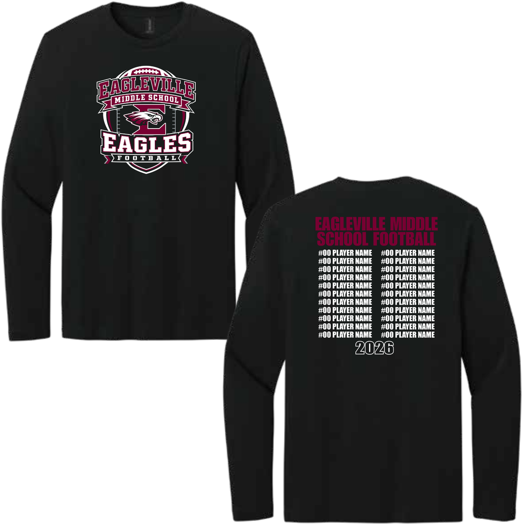 Middle School Roster Softstyle Long-Sleeve Tee | Eagleville Football 2026