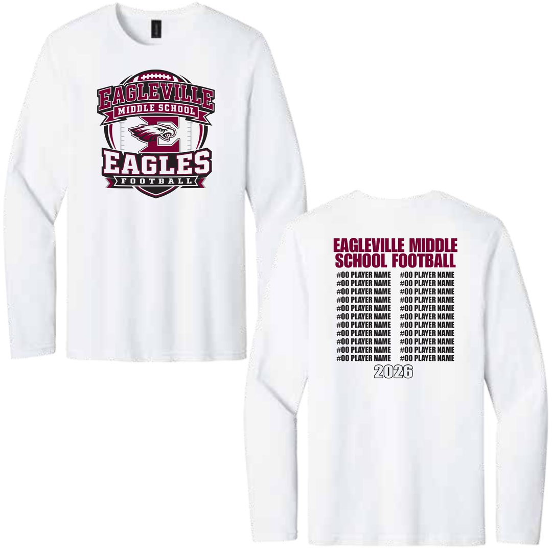 Middle School Roster Softstyle Long-Sleeve Tee | Eagleville Football 2026