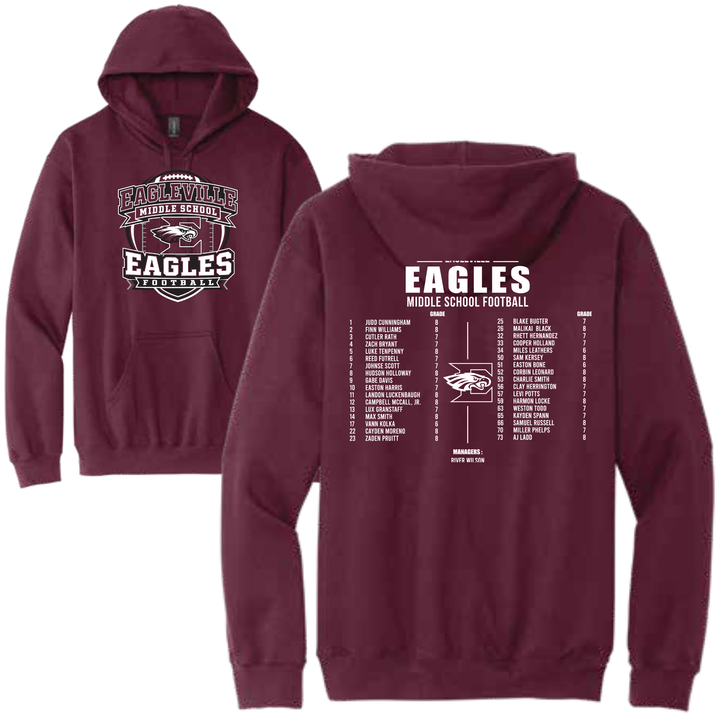 Middle School Roster Softstyle Hoodie | Eagleville Football 2026