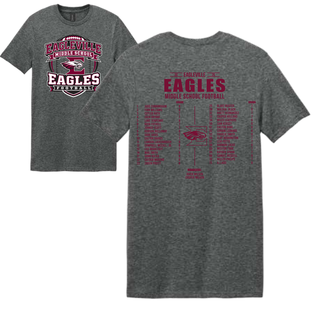 Middle School Roster Unisex Softstyle Tee | Eagleville Football 2026