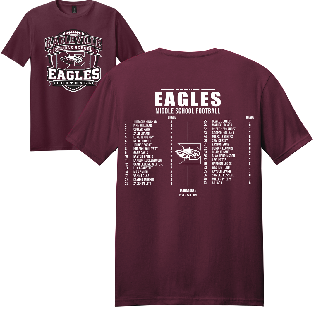 Middle School Roster Unisex Softstyle Tee | Eagleville Football 2026