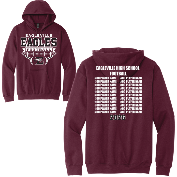 Roster Softstyle Hoodie | Eagleville Football 2026