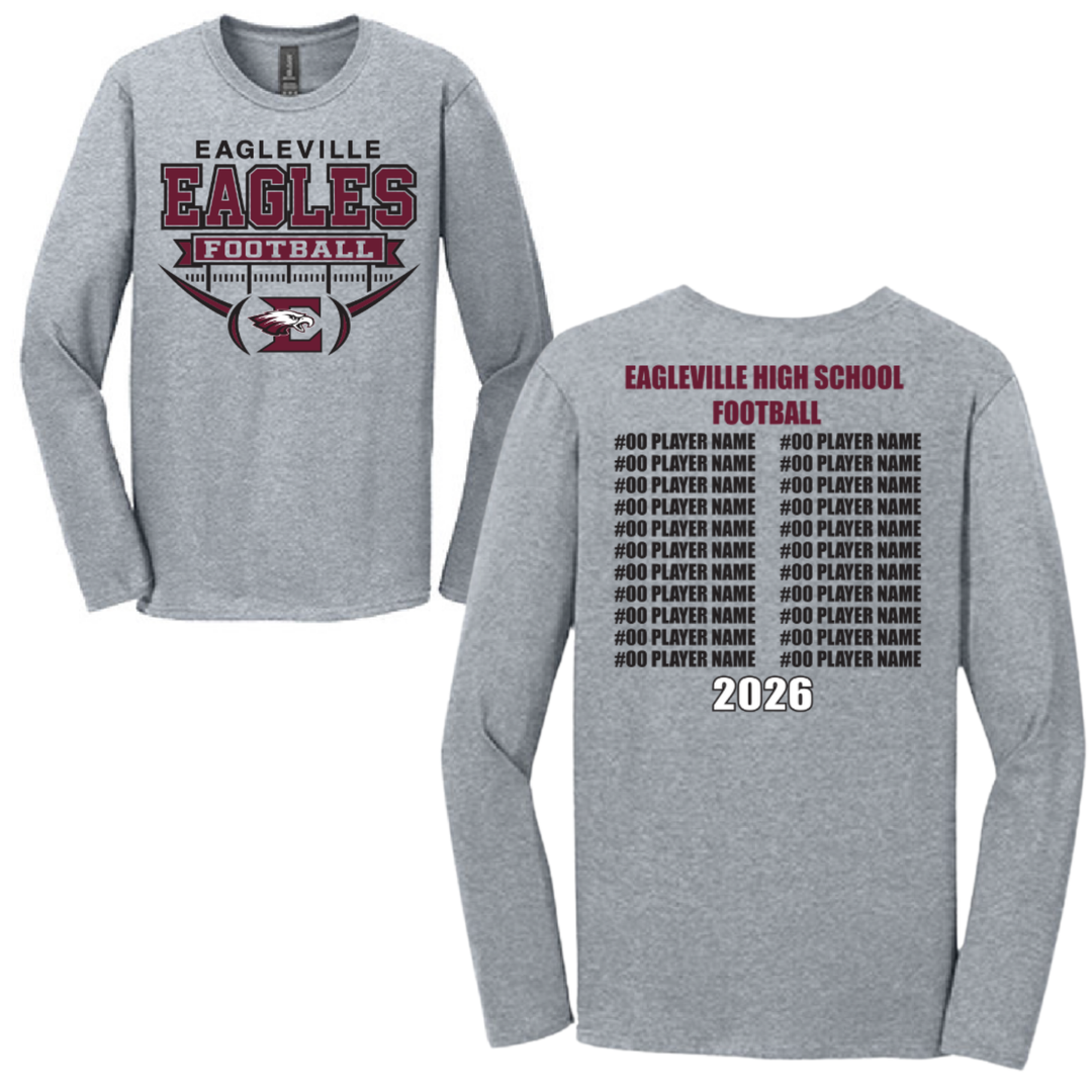 Roster Softstyle Long-Sleeve Tee | Eagleville Football 2026