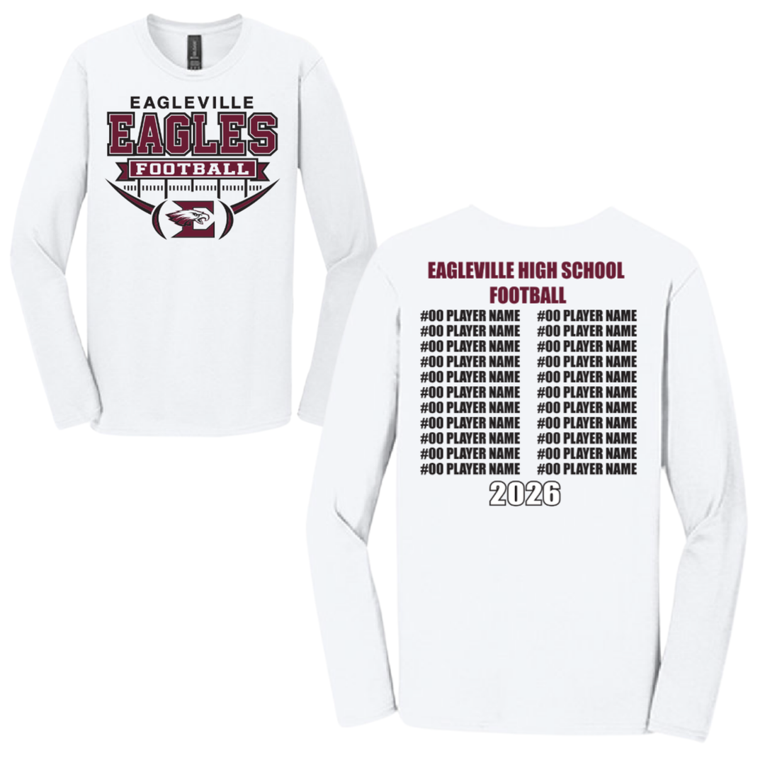 Roster Softstyle Long-Sleeve Tee | Eagleville Football 2026