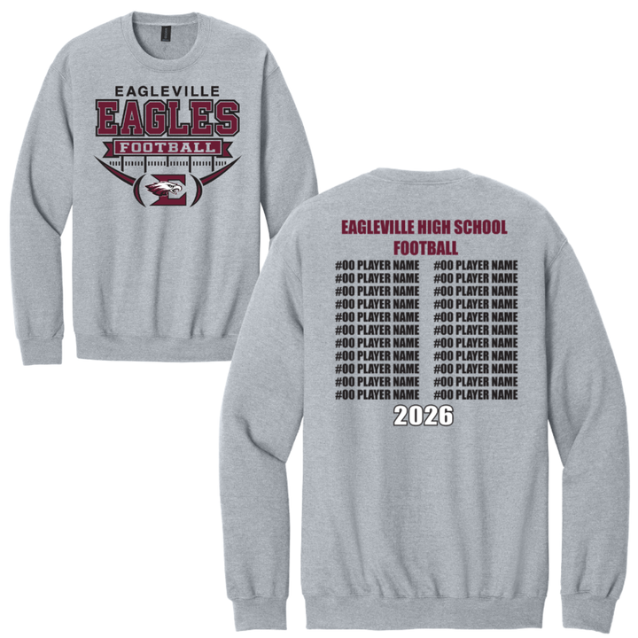 Roster Softstyle Crewneck Sweatshirt | Eagleville Football 2026