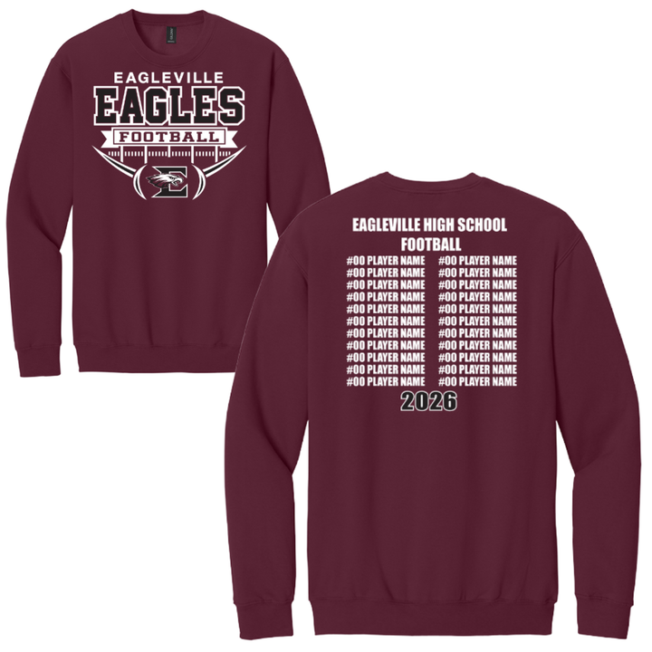 Roster Softstyle Crewneck Sweatshirt | Eagleville Football 2026