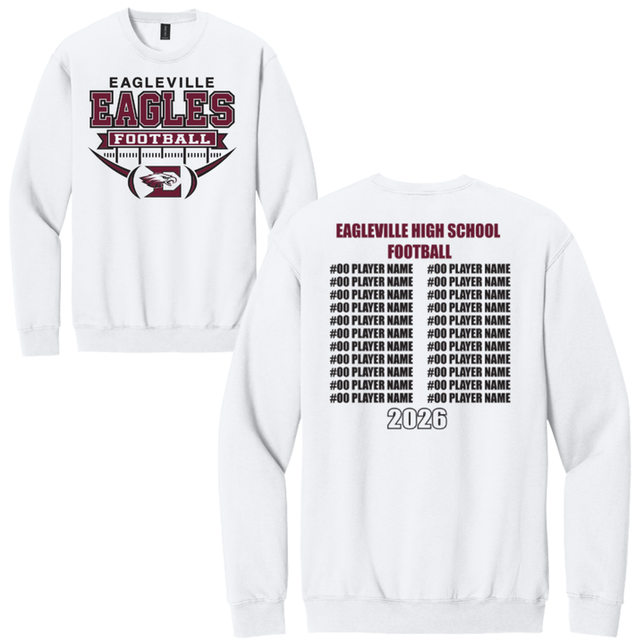 Roster Softstyle Crewneck Sweatshirt | Eagleville Football 2026