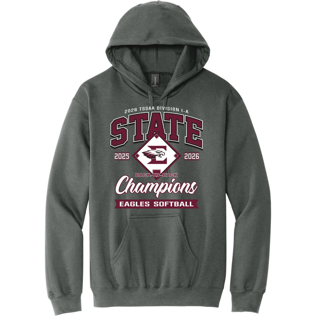 Softball Champs 2026 Hoodie | Eagleville Baseball and Softball State Champs