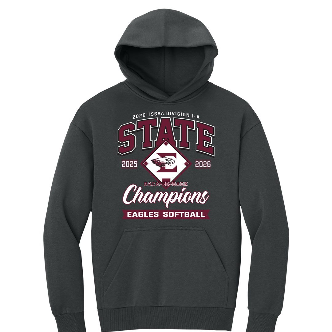 Softball Champs 2026 Oversized Hoodie | Eagleville Softball State Champs 2026
