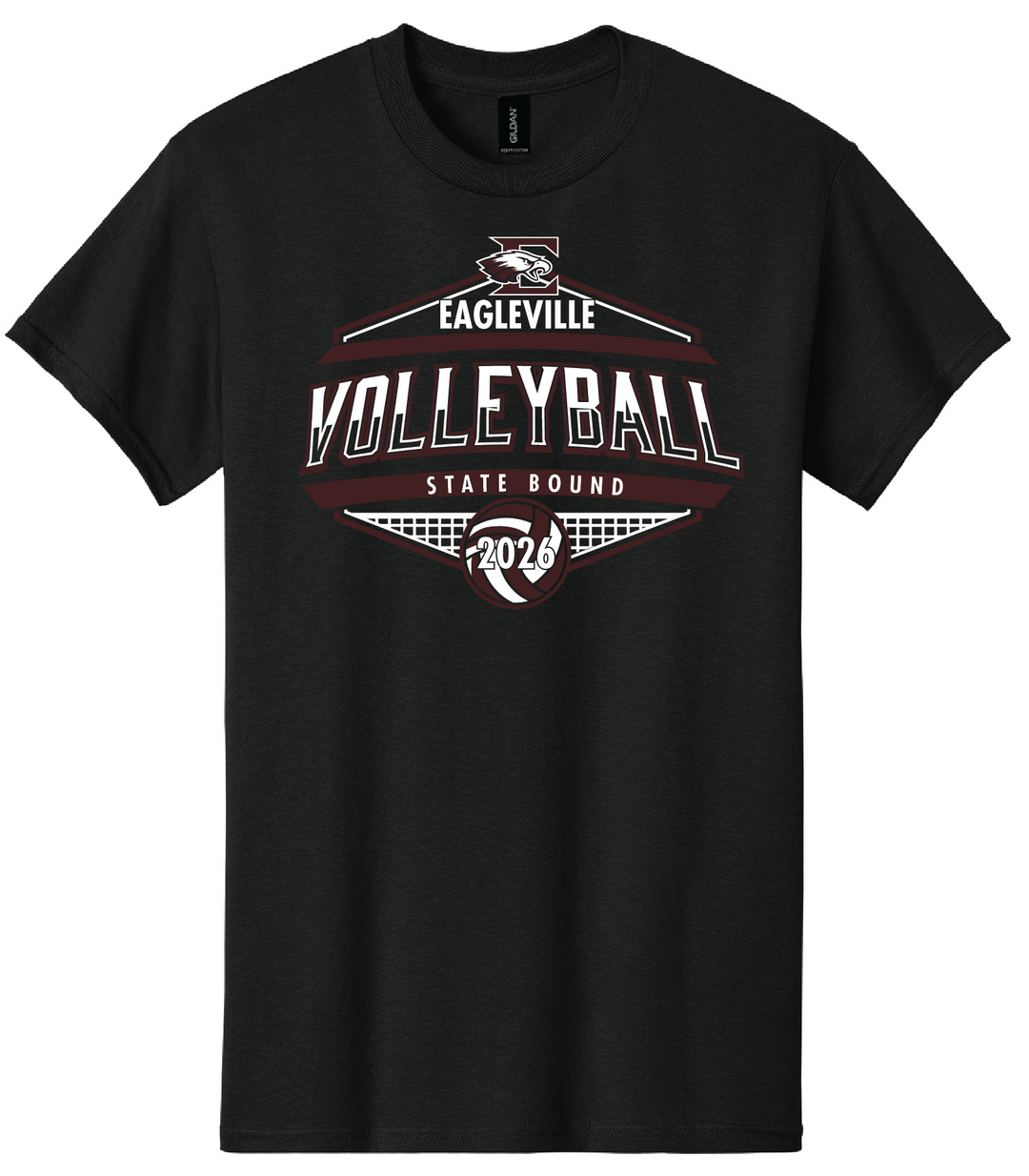 Eagleville Volleyball State Bound Shirt 2026 - Youth Heavy Cotton™ 100% Cotton T-Shirt