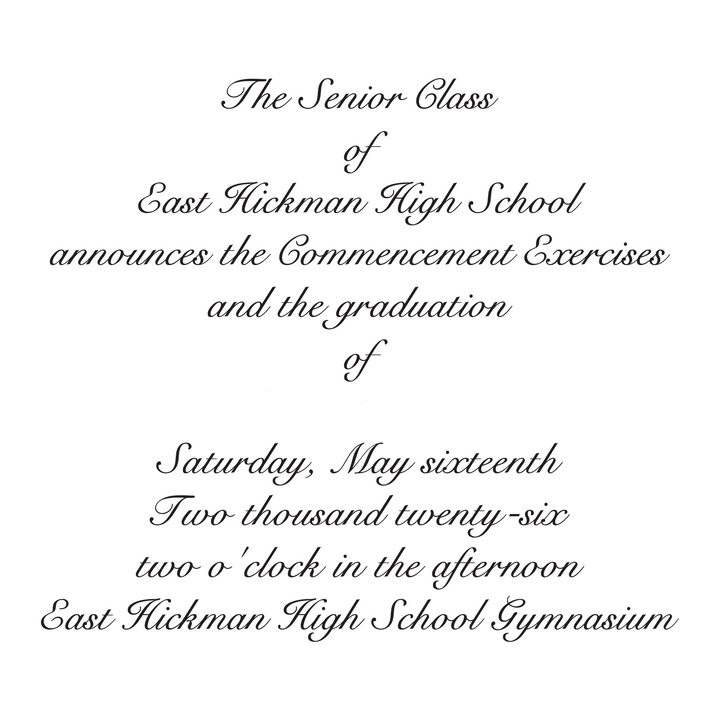 Announcement Package A | East Hickman High School