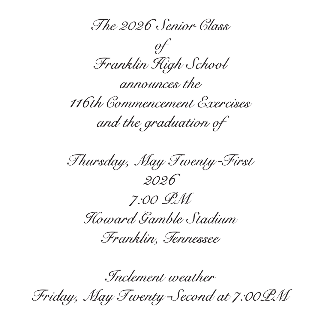 Announcement Package A | Franklin High School