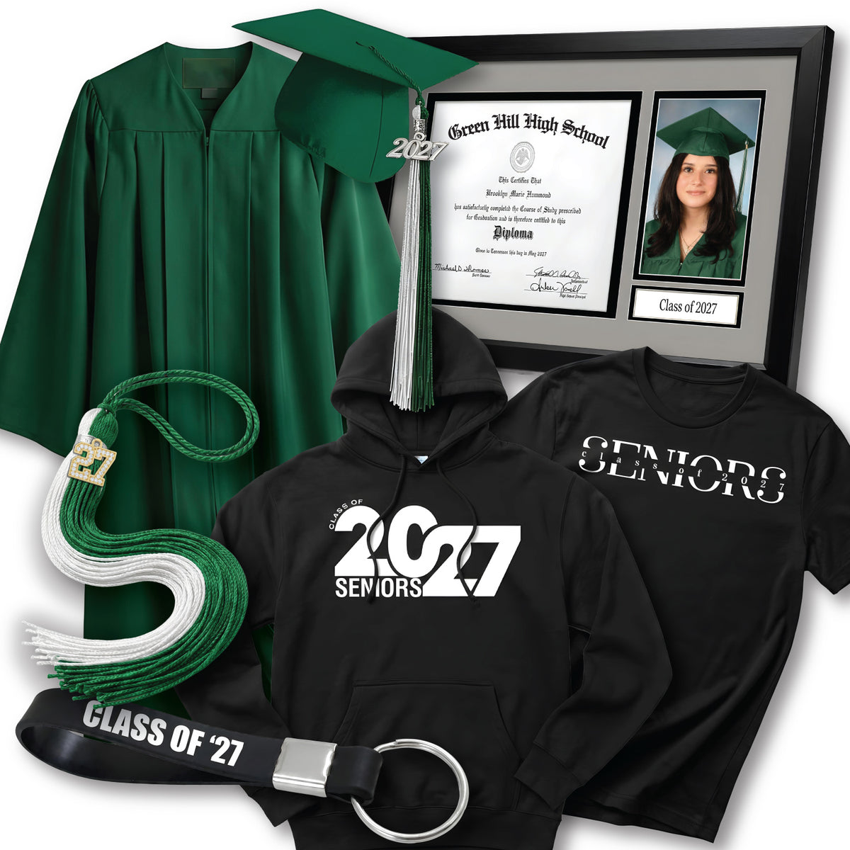 Cap & Gown Deluxe Package | Green Hill High School