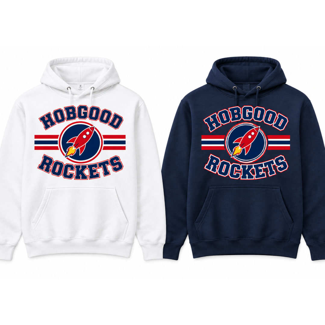 Rocket Mascot Hoodie | Hobgood Elementary School