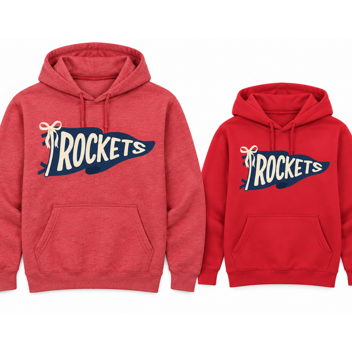 Rocket Pennant Hoodie | Hobgood Elementary School
