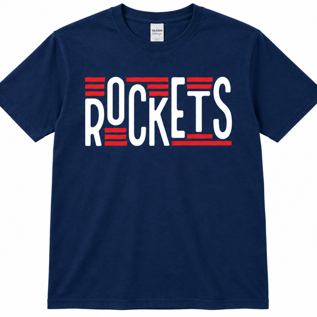 Rocket Stripe T-Shirt | Hobgood Elementary School