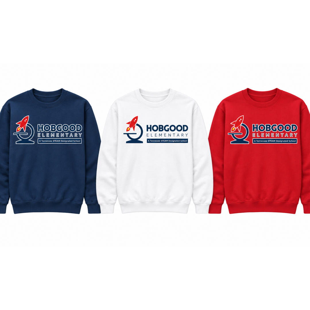 Rocket Wordmark Crewneck Sweatshirt | Hobgood Elementary School