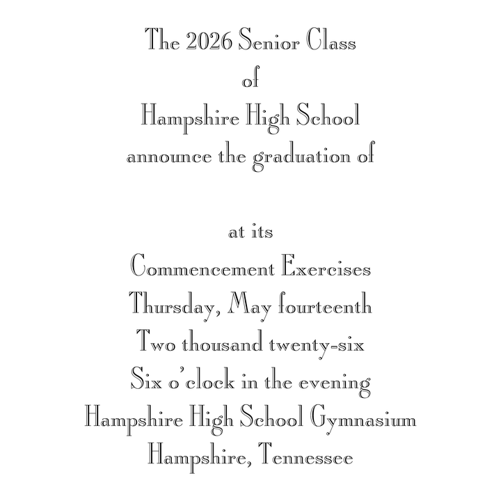 Announcement Package C | Hampshire School