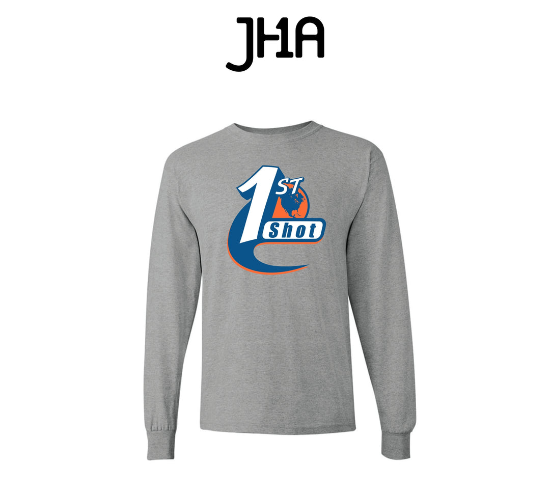 Heather Grey Long Sleeve T-Shirt | First Shot