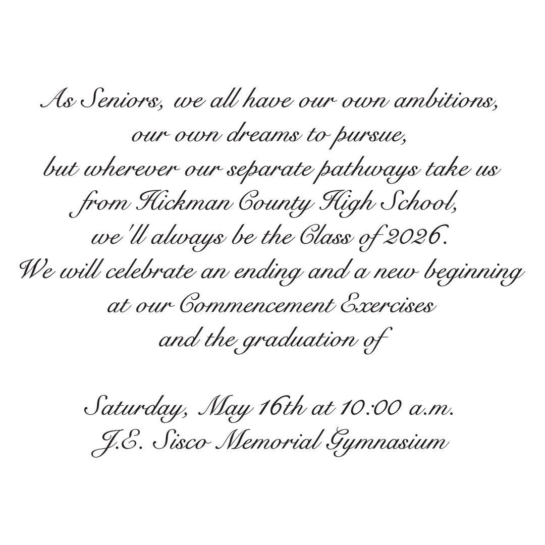 Announcement Package C | Hickman County High School