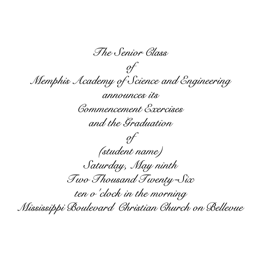 Announcement Package A | Memphis Academy of Science and Engineering