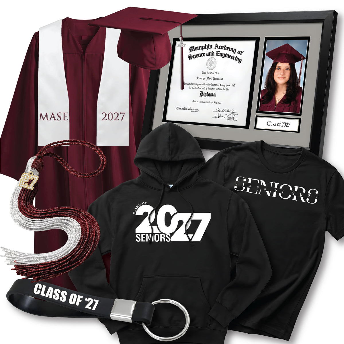 Cap & Gown Deluxe Package | Memphis Academy of Science and Engineering