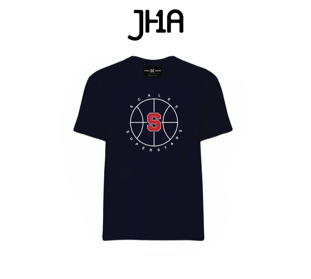 Navy T-Shirt | Scales Elementary School Basketball