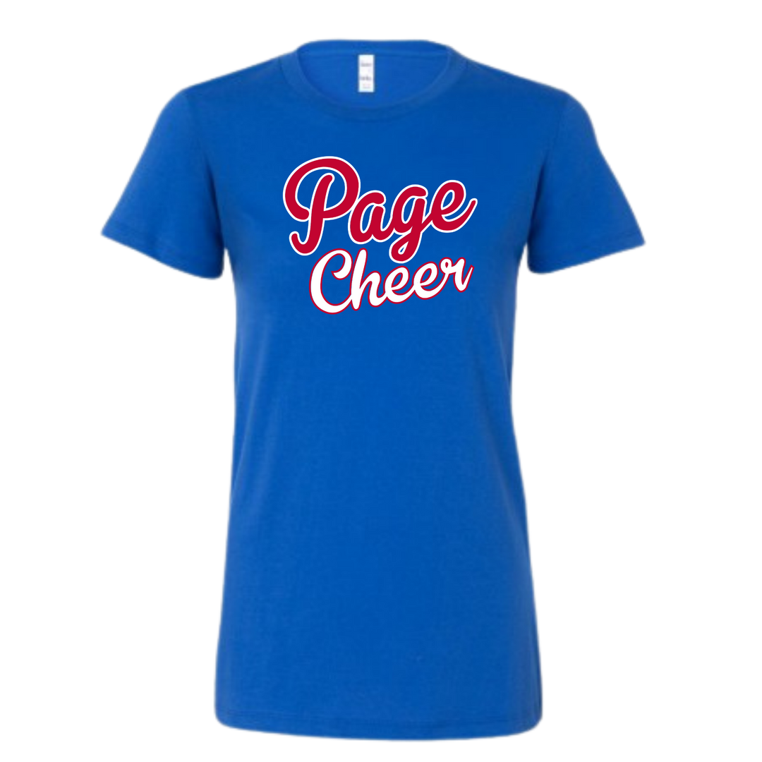 Page High School Cheer | Page Cheer Script Slim Fit Tee