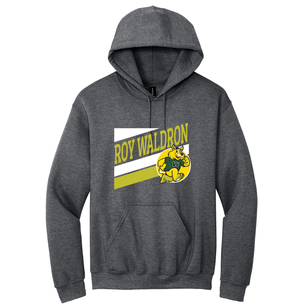 Retro Stripe Mascot Hoodie | Roy Waldron Elementary