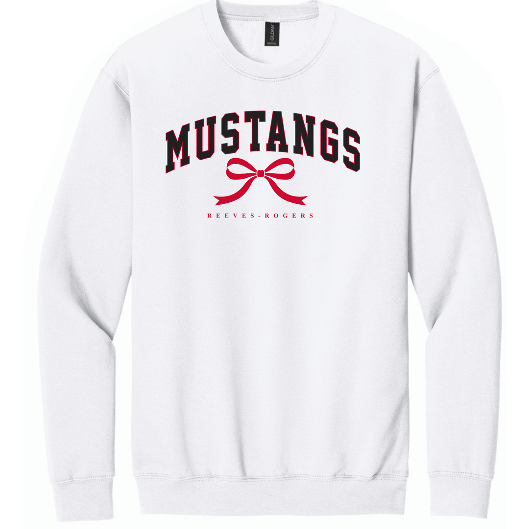Mustang Bow Crew Sweatshirt | Reeves-Rogers Elementary School