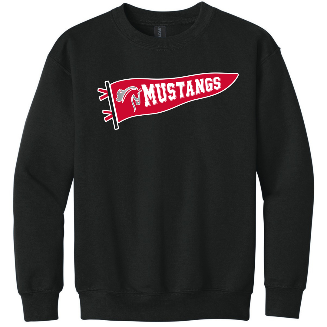 Mustang Pennant Crew Sweatshirt | Reeves-Rogers Elementary School