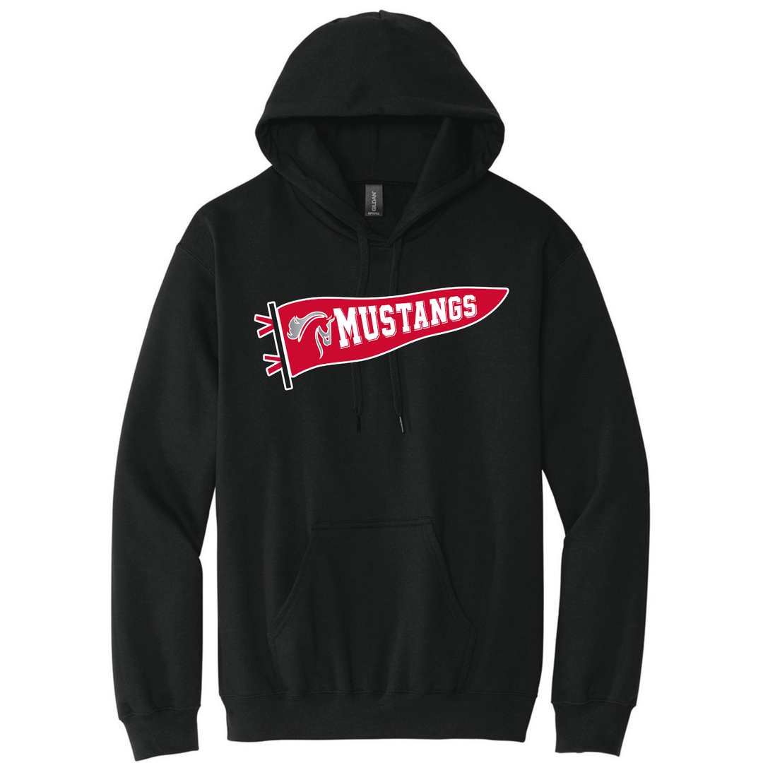 Mustang Pennant Hoodie | Reeves-Rogers Elementary School