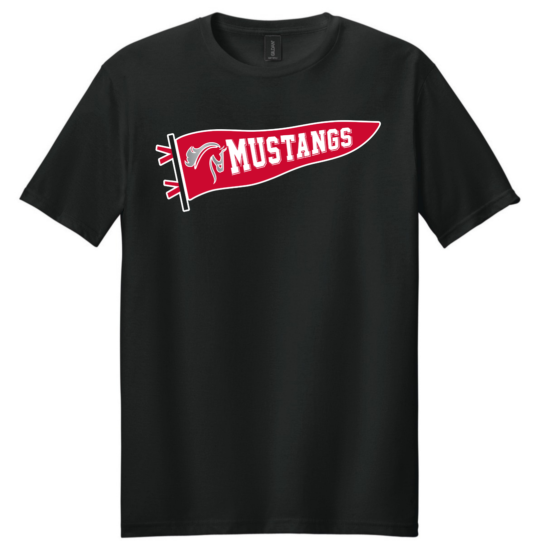 Mustang Pennant Short Sleeve T-Shirt | Reeves-Rogers Elementary School