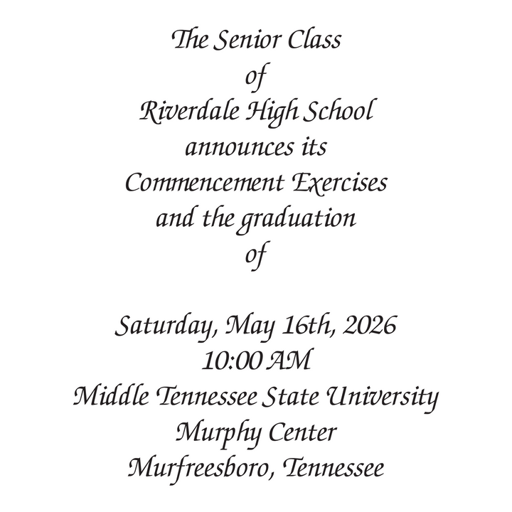 Announcement Package A | Riverdale High School