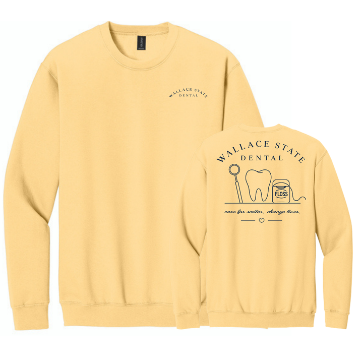 Script Crewneck | Wallace State Dental Apparel Store