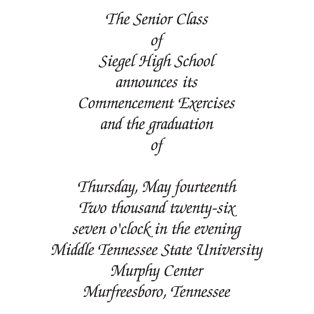 Announcement Package C | Siegel High School