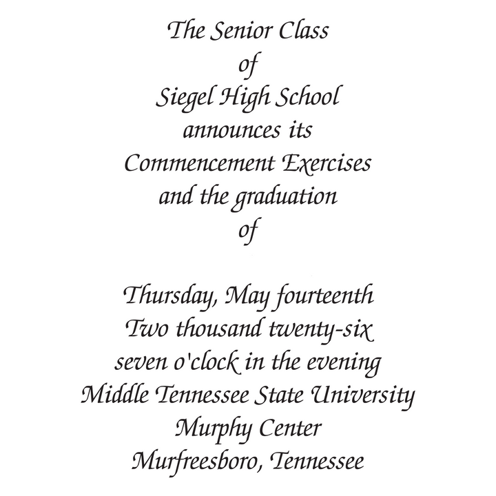 Announcement Package C | Siegel High School