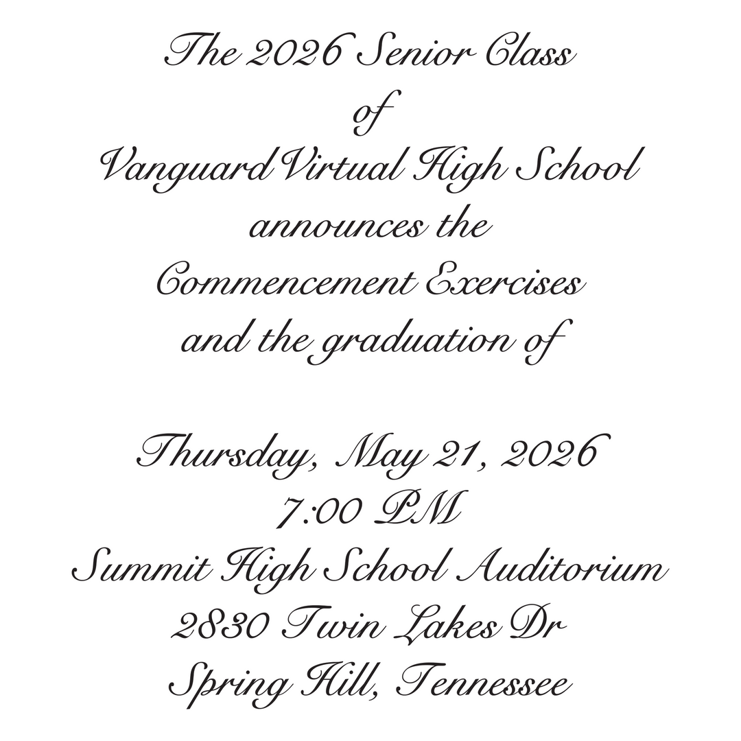 10 Pack Announcement with Envelopes | Vanguard Virtual High School