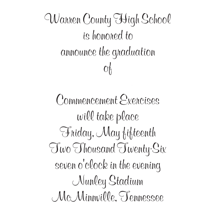 Announcement Package A | Warren County High School