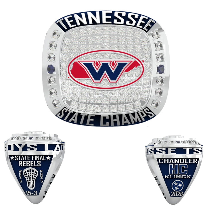 Lacrosse State Championship Ring | Option 1 | West High School