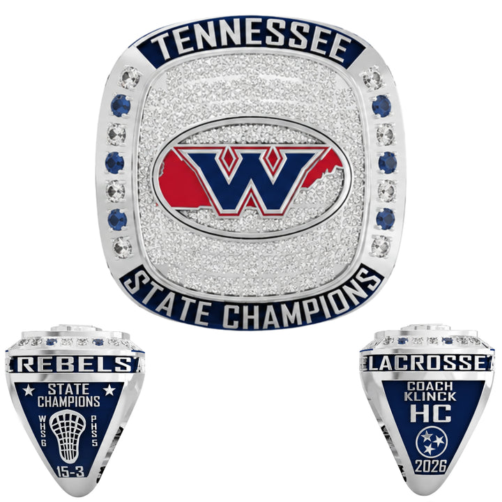 Lacrosse State Championship Ring | Option 2 | West High School