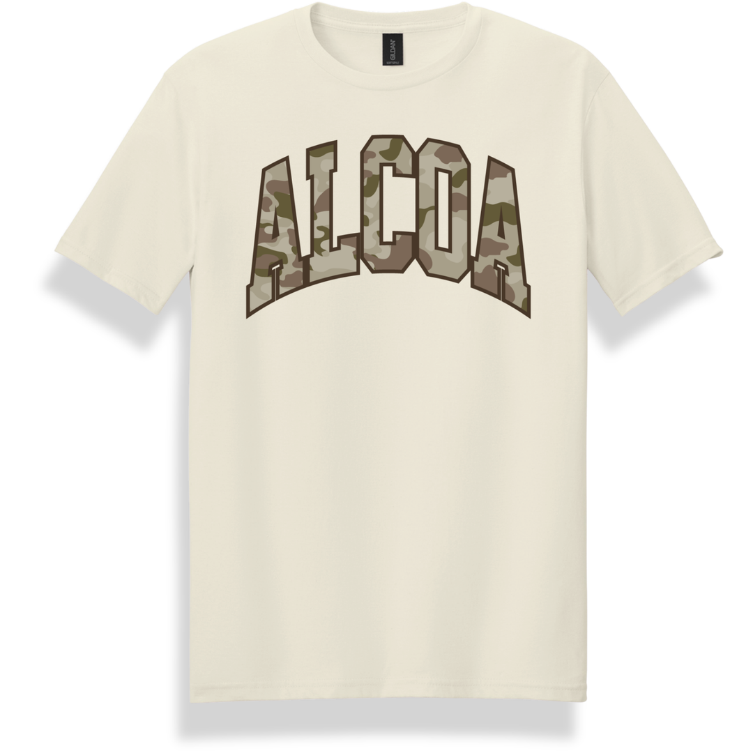 Camo Short Sleeve Softstyle Tee | Alcoa High School Cheer