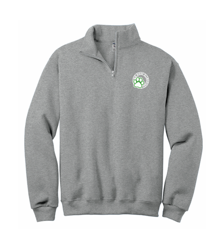 Big Ridge Elementary | Circle with Paw 1/4-Zip Cadet Collar Sweatshirt