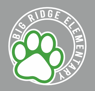 Big Ridge Elementary | Circle with Paw 1/4-Zip Cadet Collar Sweatshirt